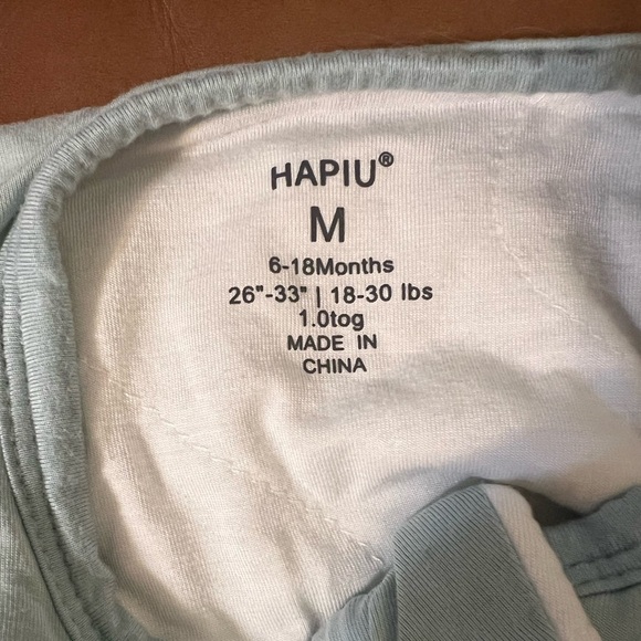 HAPIU Unisex Rayon Made from Bamboo Baby Sleep Sack Mint 6-18 mo - Picture 3 of 4